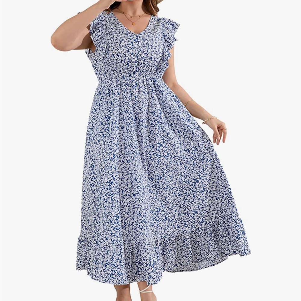 Worn once. Dress bought on Amazon! Perfect for a shower or party spring/summer